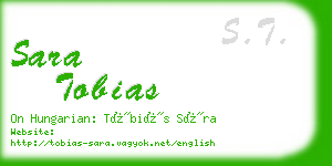 sara tobias business card